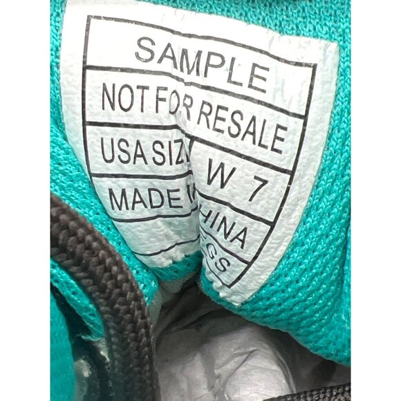 The North Face Womens Size 7 single Waterproof Hiking Boot Black/Turquoise Suede - Picture 8 of 8